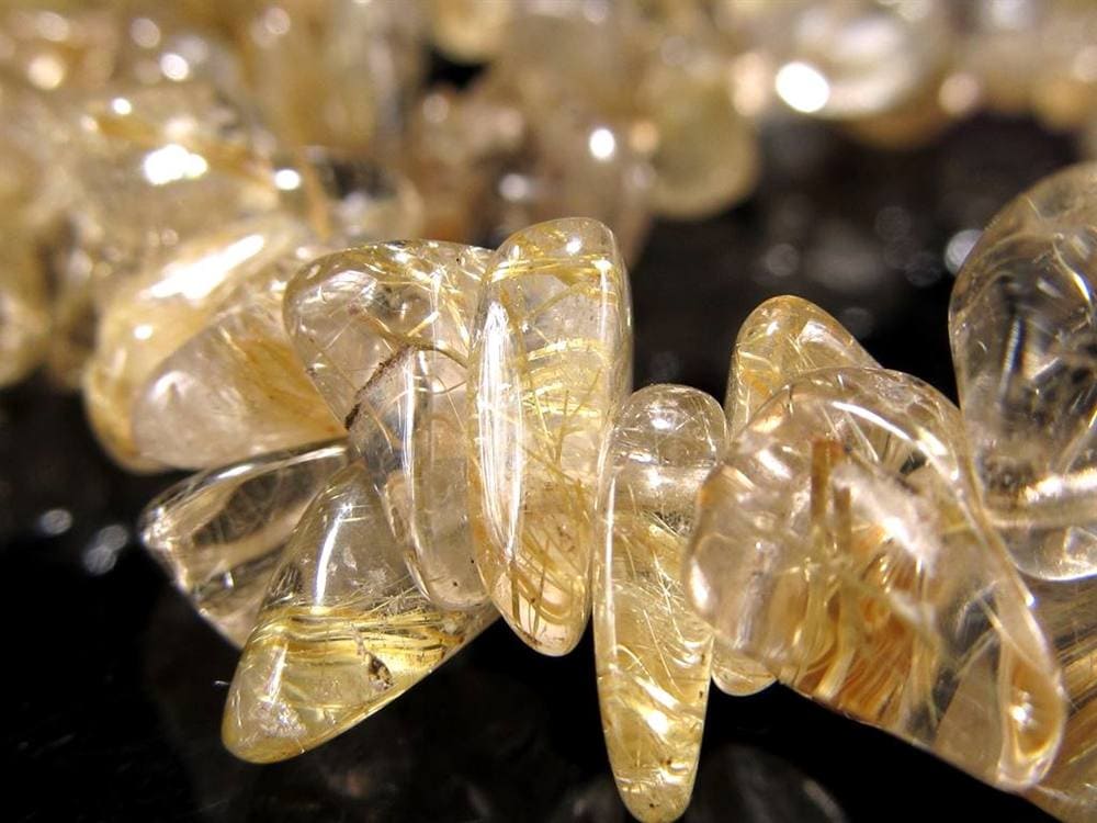 ゴールドルチルクォーツ ブレスレット ルチレイテッドクォーツ 金針水晶 パワーストーン