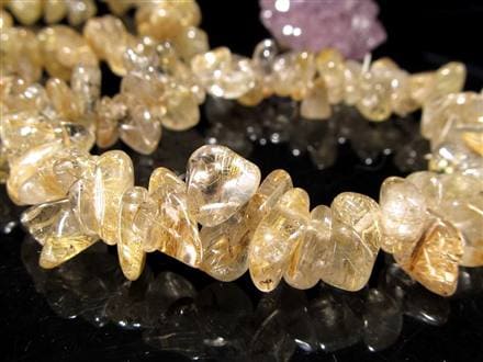 ゴールドルチルクォーツ ブレスレット ルチレイテッドクォーツ 金針水晶 パワーストーン