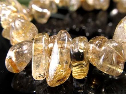 ゴールドルチルクォーツ ブレスレット ルチレイテッドクォーツ 金針水晶 パワーストーン