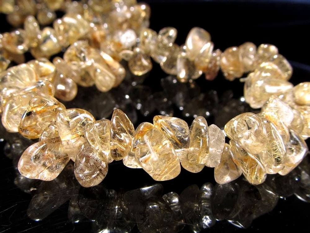ゴールドルチルクォーツ ブレスレット ルチレイテッドクォーツ 金針水晶 パワーストーン