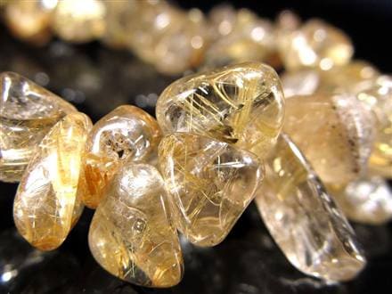 ゴールドルチルクォーツ ブレスレット ルチレイテッドクォーツ 金針水晶 パワーストーン