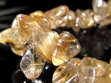 ゴールドルチルクォーツ ブレスレット ルチレイテッドクォーツ 金針水晶 パワーストーン