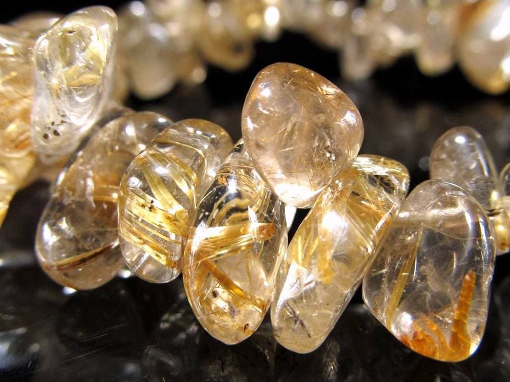 ゴールドルチルクォーツ ブレスレット ルチレイテッドクォーツ 金針水晶 パワーストーン