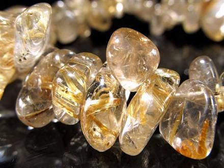 ゴールドルチルクォーツ ブレスレット ルチレイテッドクォーツ 金針水晶 パワーストーン