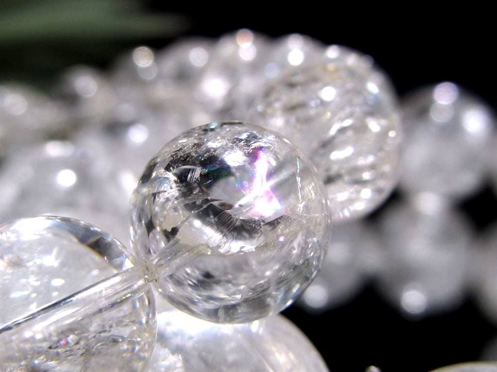 アイリス クォーツ レインボークォーツ 虹入り 水晶 ブレスレット