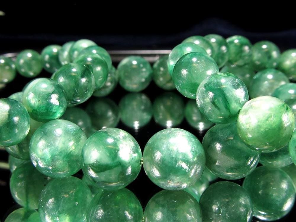 マイカ ブレスレット エメラルドグリーン 雲母 フックサイト