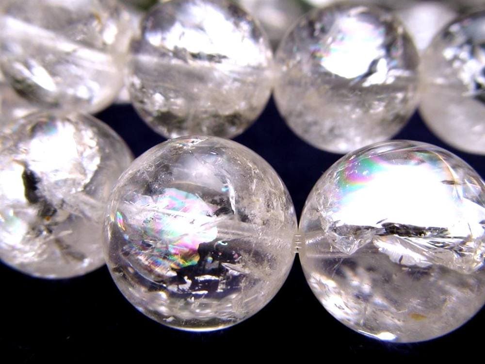 天然水晶 クォーツ 天然 サシ ブリザード ブレスレット