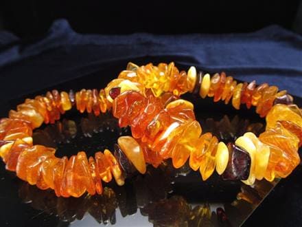 アンバー 琥珀 ブレスレット さざれ バルト海産