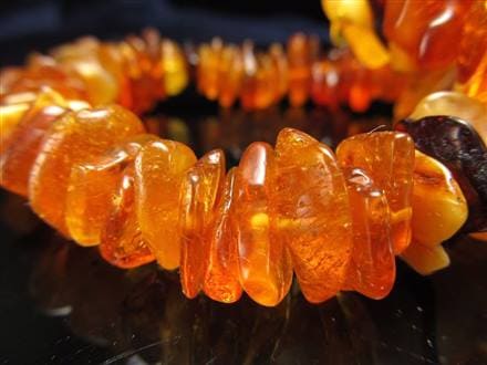 アンバー 琥珀 ブレスレット さざれ バルト海産