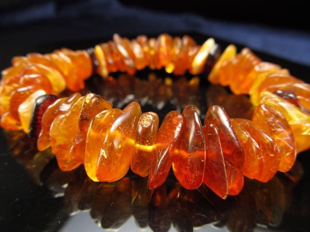 アンバー 琥珀 ブレスレット さざれ バルト海産