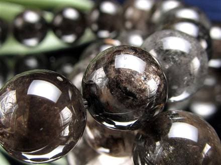 エレスチャルクォーツ 骸骨水晶 ブレスレット 水晶の最終形態 グラファイト