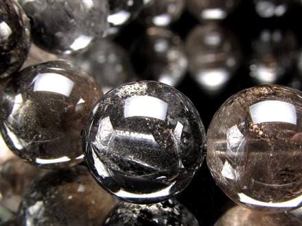 エレスチャルクォーツ 骸骨水晶 ブレスレット 水晶の最終形態 グラファイト