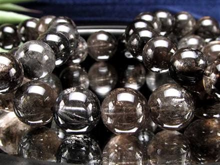 エレスチャルクォーツ 骸骨水晶 ブレスレット 水晶の最終形態 グラファイト