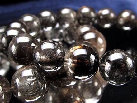 エレスチャルクォーツ 骸骨水晶 ブレスレット 水晶の最終形態 グラファイト