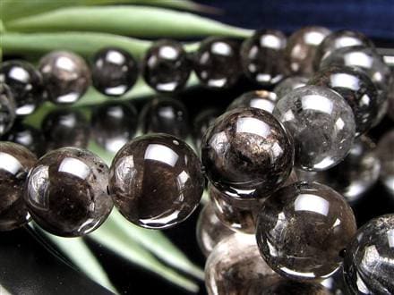 エレスチャルクォーツ 骸骨水晶 ブレスレット 水晶の最終形態 グラファイト