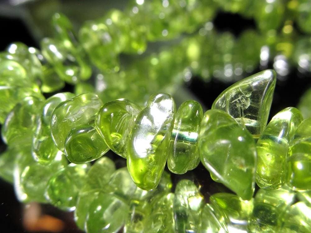 ペリドット ブレスレット 8月の誕生石 かんらん石 さざれ石