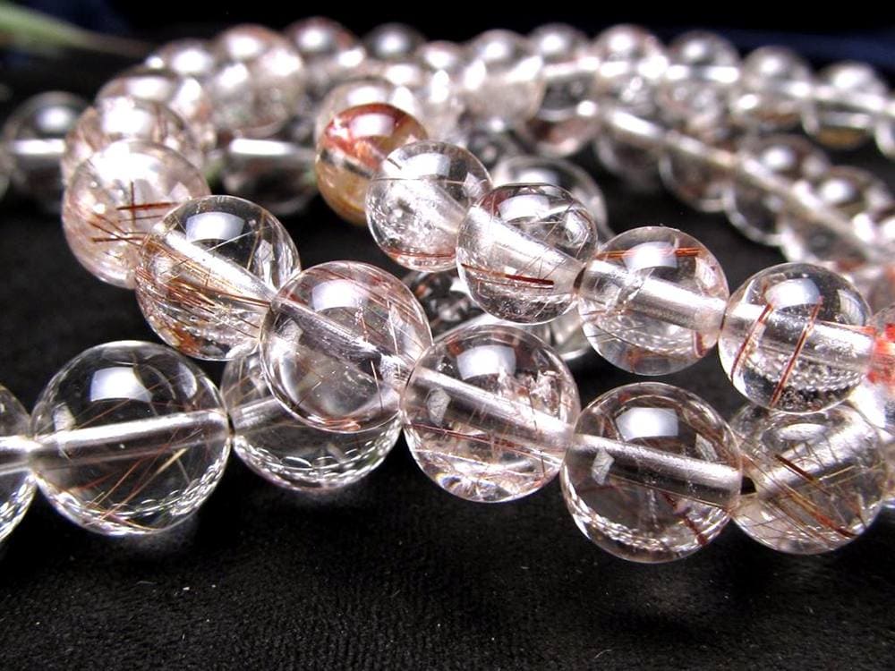 レッド ブラウン ルチルクォーツ ブレスレット ルチルレイテッドクォーツ