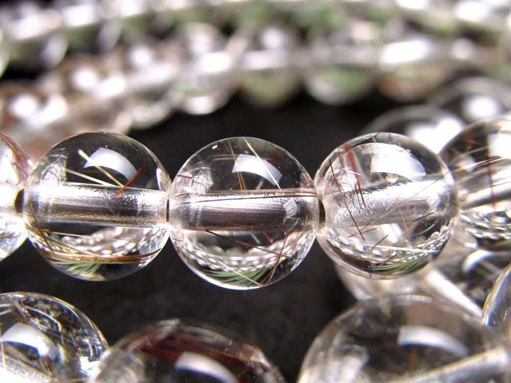 レッド ブラウン ルチルクォーツ ブレスレット ルチルレイテッドクォーツ