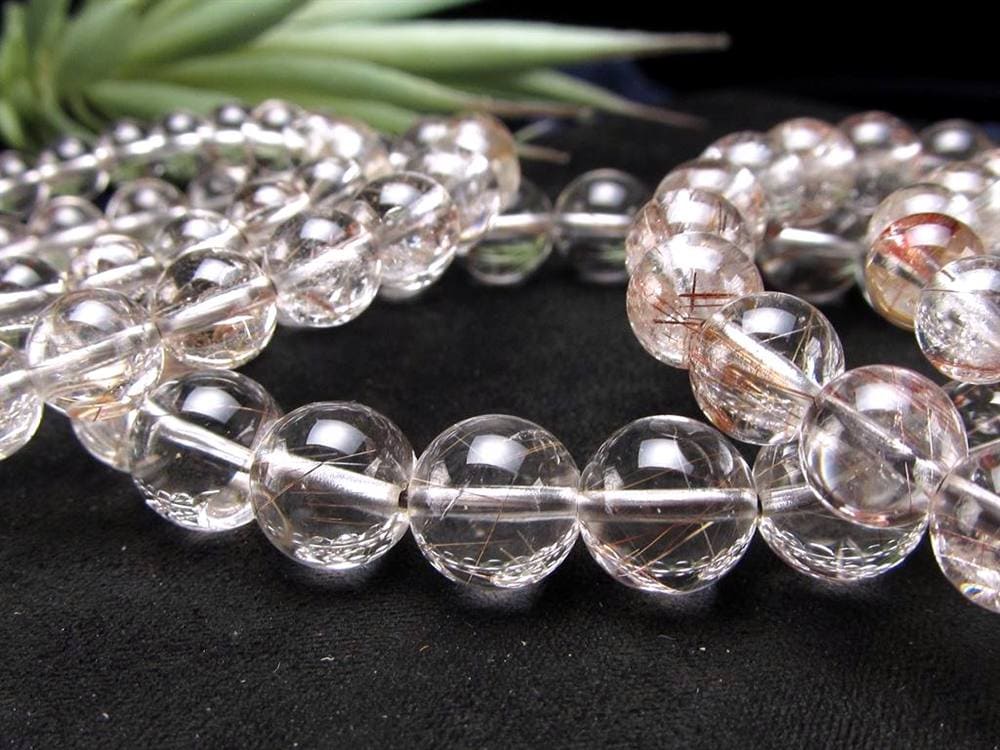 レッド ブラウン ルチルクォーツ ブレスレット ルチルレイテッドクォーツ