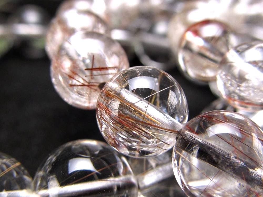 レッド ブラウン ルチルクォーツ ブレスレット ルチルレイテッドクォーツ