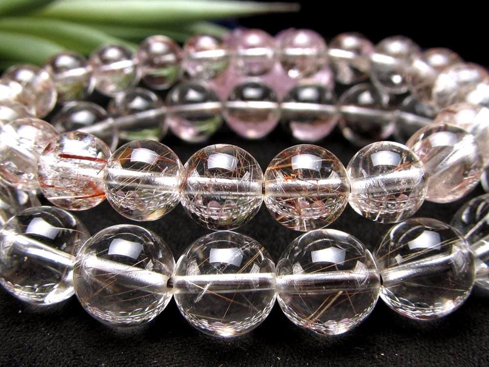 レッド ブラウン ルチルクォーツ ブレスレット ルチルレイテッドクォーツ