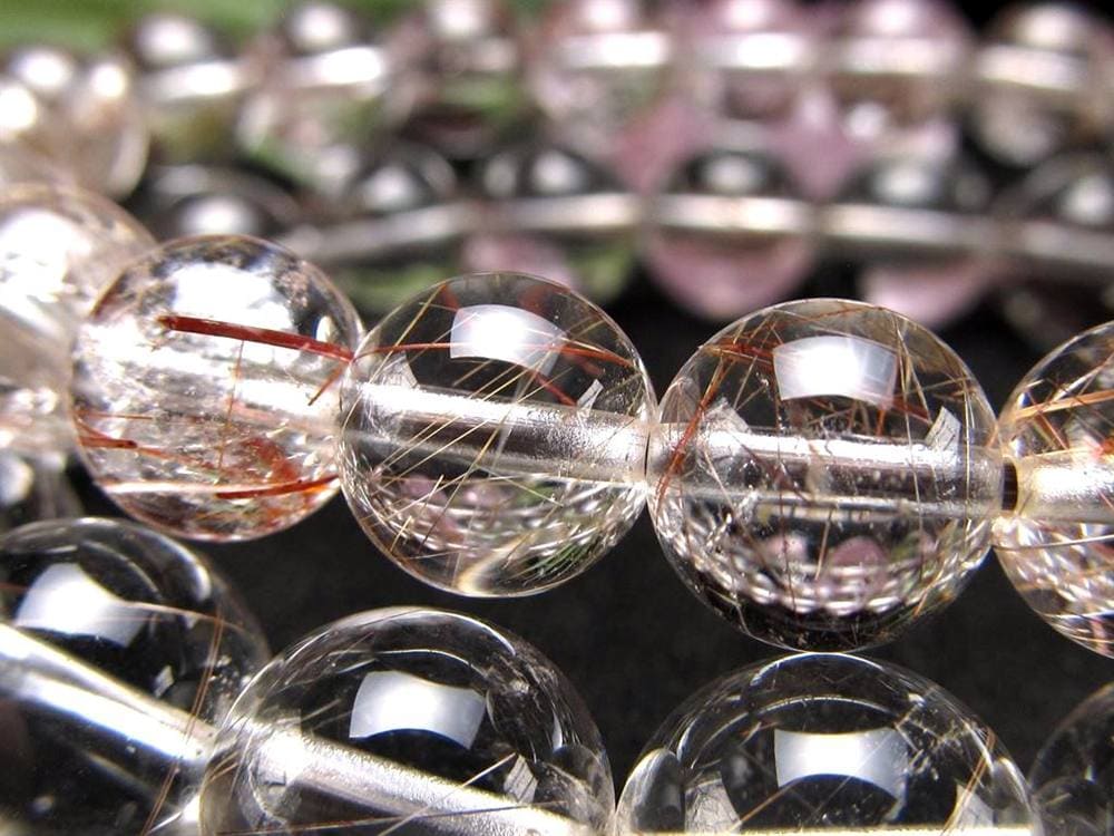 レッド ブラウン ルチルクォーツ ブレスレット ルチルレイテッドクォーツ