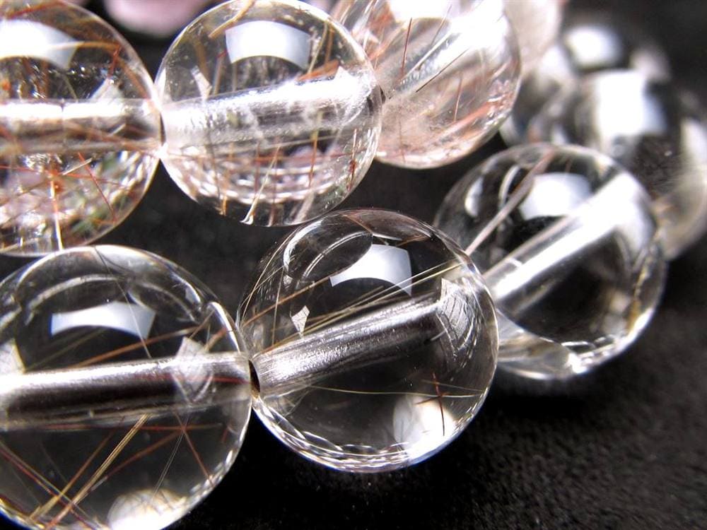 レッド ブラウン ルチルクォーツ ブレスレット ルチルレイテッドクォーツ