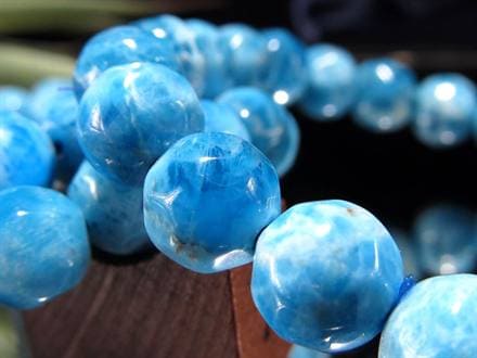 アパタイト 燐灰石 ブレスレット ブルー Apatite