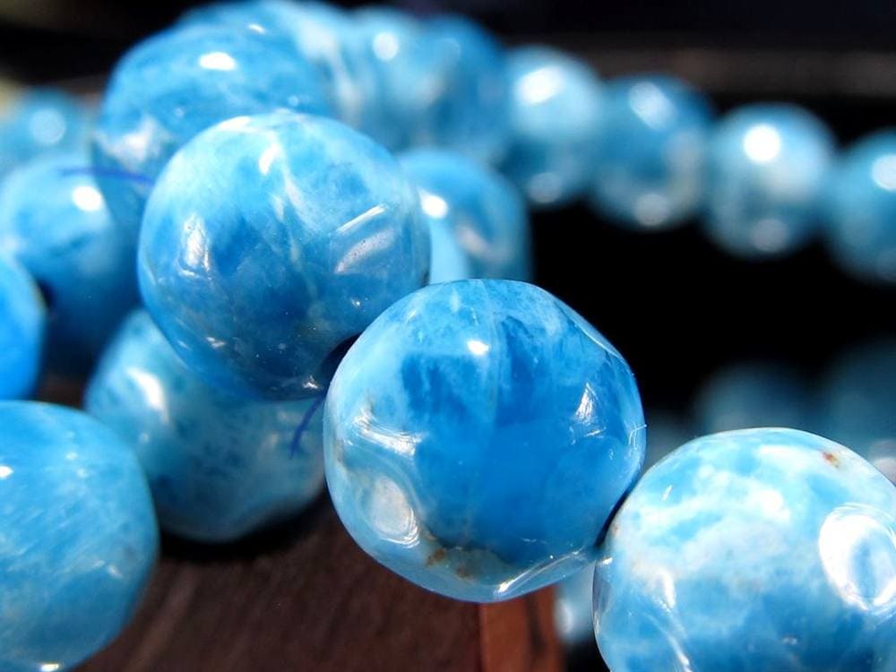 アパタイト 燐灰石 ブレスレット ブルー Apatite