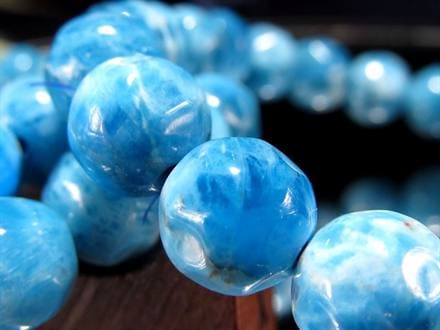 アパタイト 燐灰石 ブレスレット ブルー Apatite