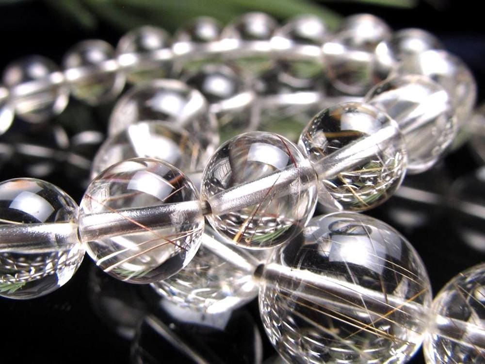 ルチルクォーツ シルバールチル ブレスレット ルチレイテッドクォーツ 金紅石