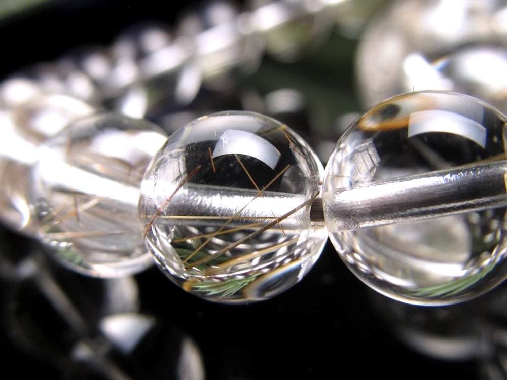 ルチルクォーツ シルバールチル ブレスレット ルチレイテッドクォーツ 金紅石