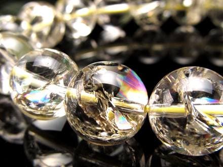 レモンクォーツ ブレスレット アイリス 黄水晶 虹入り