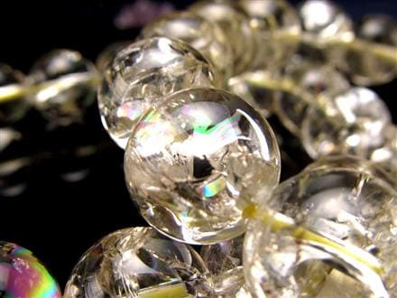 レモンクォーツ ブレスレット アイリス 黄水晶 虹入り