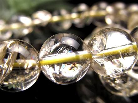 レモンクォーツ ブレスレット アイリス 黄水晶 虹入り