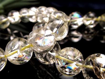 レモンクォーツ ブレスレット アイリス 黄水晶 虹入り