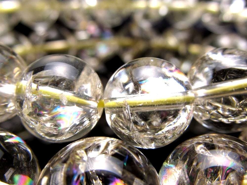 レモンクォーツ ブレスレット アイリス 黄水晶 虹入り