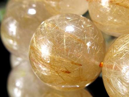 ゴールドルチルクォーツ ブレスレット ルチレイテッドクォーツ 金針水晶 パワーストーン