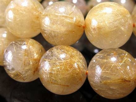 ゴールドルチルクォーツ ブレスレット ルチレイテッドクォーツ 金針水晶 パワーストーン