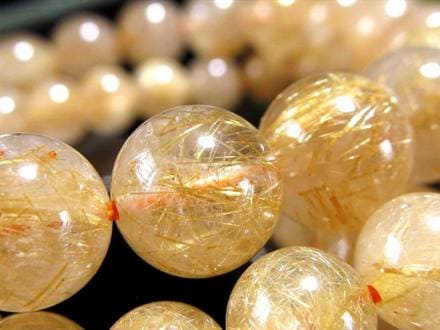 ゴールドルチルクォーツ ブレスレット ルチレイテッドクォーツ 金針水晶 パワーストーン