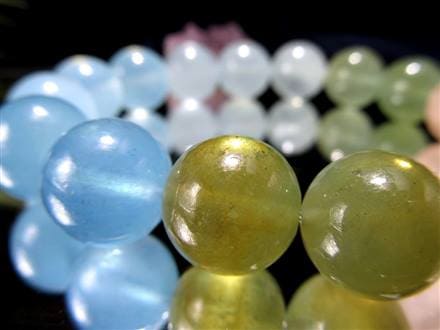 ベリル 緑柱石 ブレスレット アクアマリン モルガナイト