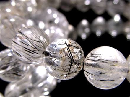 ブラックルチルクォーツ ブレスレット 黒針 ブラックトルマリン ルチルレイテッドクォーツ