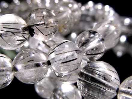 ブラックルチルクォーツ ブレスレット 黒針 ブラックトルマリン ルチルレイテッドクォーツ