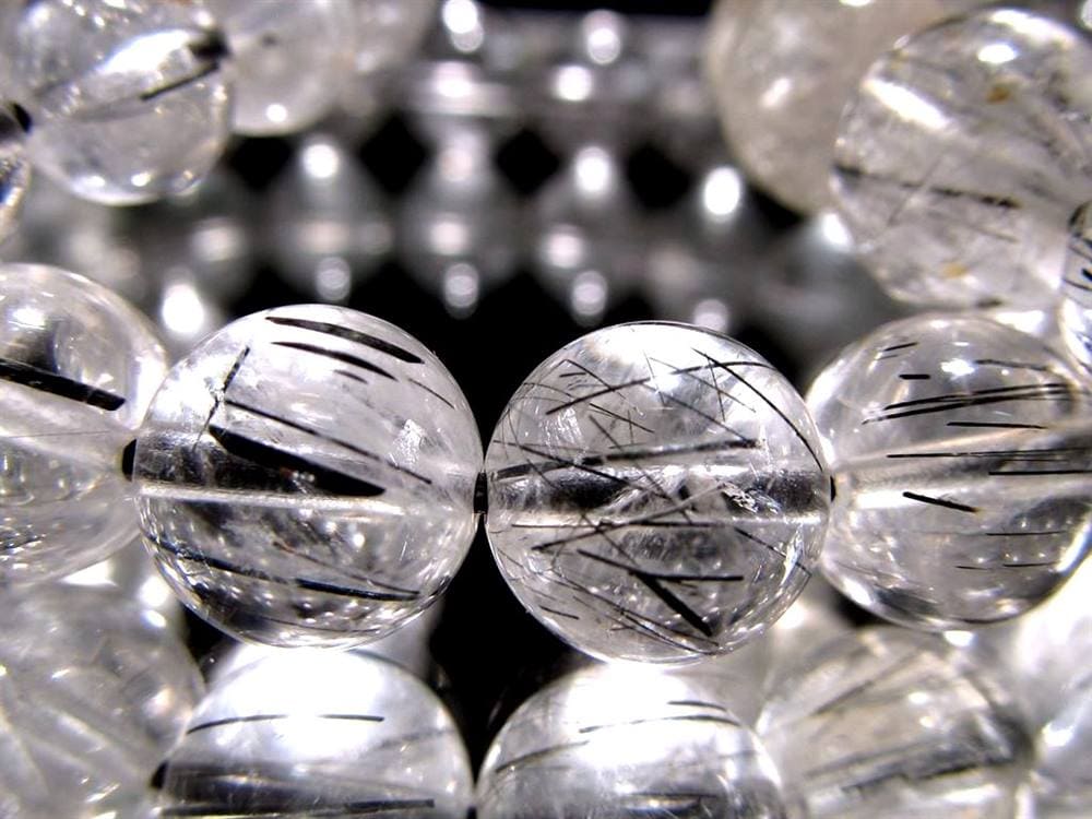 ブラックルチルクォーツ ブレスレット 黒針 ブラックトルマリン ルチルレイテッドクォーツ