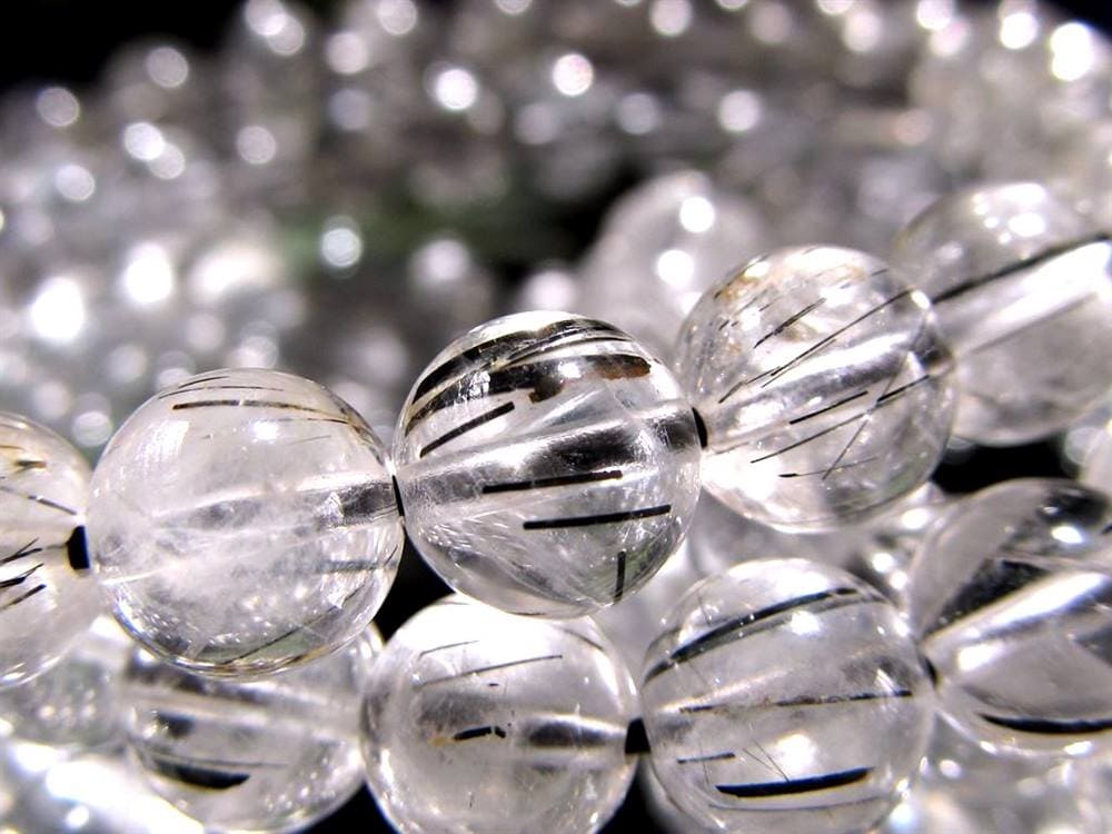 ブラックルチルクォーツ ブレスレット 黒針 ブラックトルマリン ルチルレイテッドクォーツ