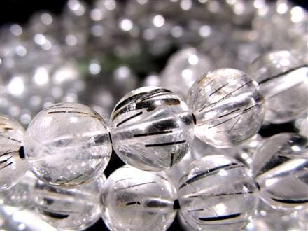 ブラックルチルクォーツ ブレスレット 黒針 ブラックトルマリン ルチルレイテッドクォーツ