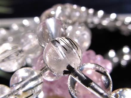 ブラックルチルクォーツ ブレスレット 黒針 ブラックトルマリン ルチルレイテッドクォーツ