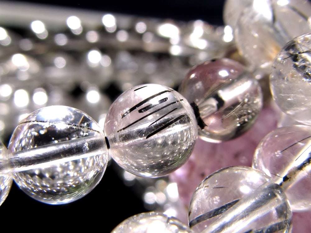 ブラックルチルクォーツ ブレスレット 黒針 ブラックトルマリン ルチルレイテッドクォーツ