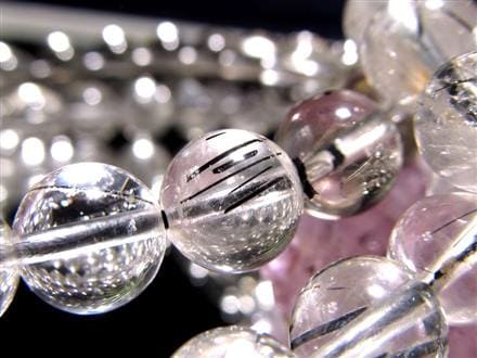 ブラックルチルクォーツ ブレスレット 黒針 ブラックトルマリン ルチルレイテッドクォーツ