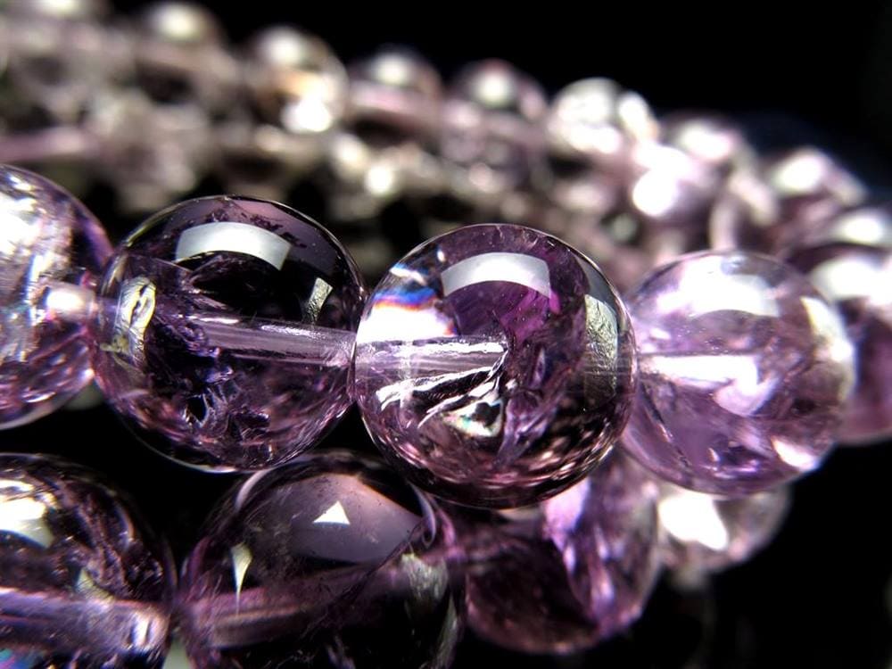 アメジスト ブレスレット グラデーション 紫水晶 アイリスクオーツ